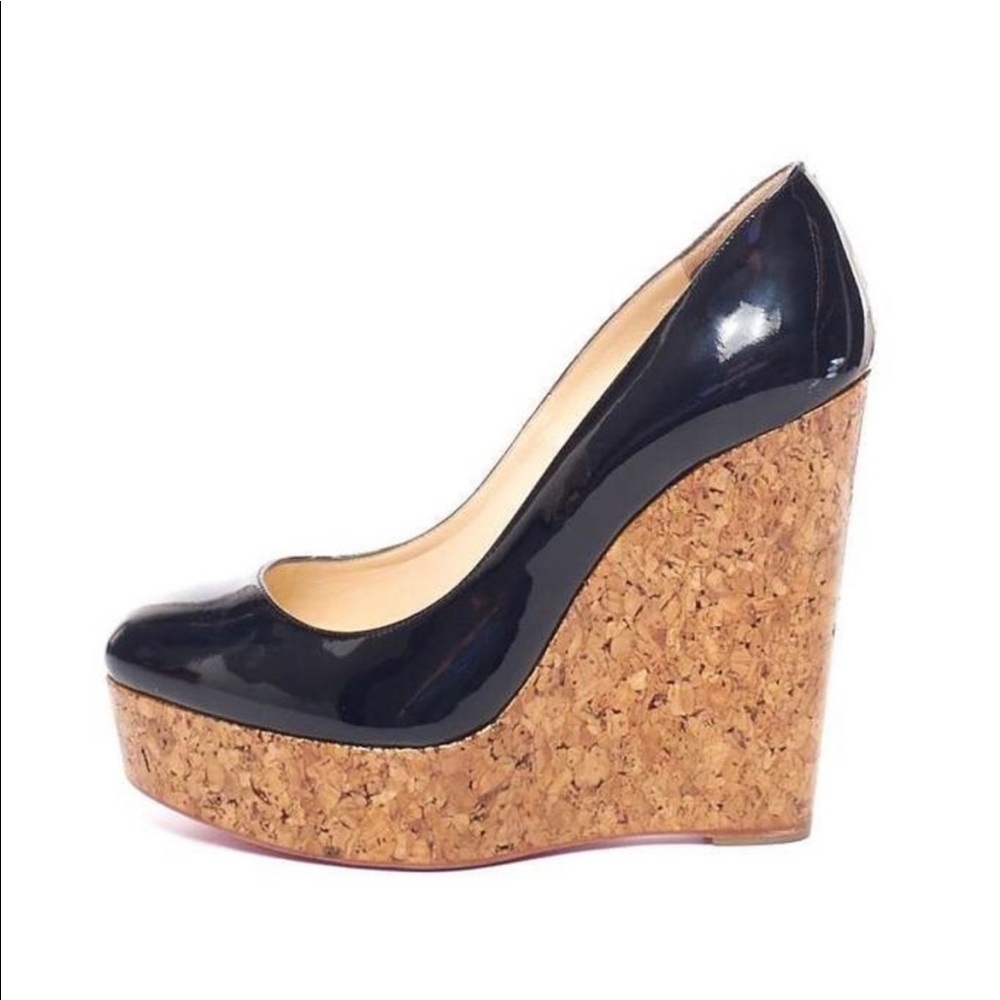 Christian Louboutin Coroclic Cork Wedge Sole Pumps